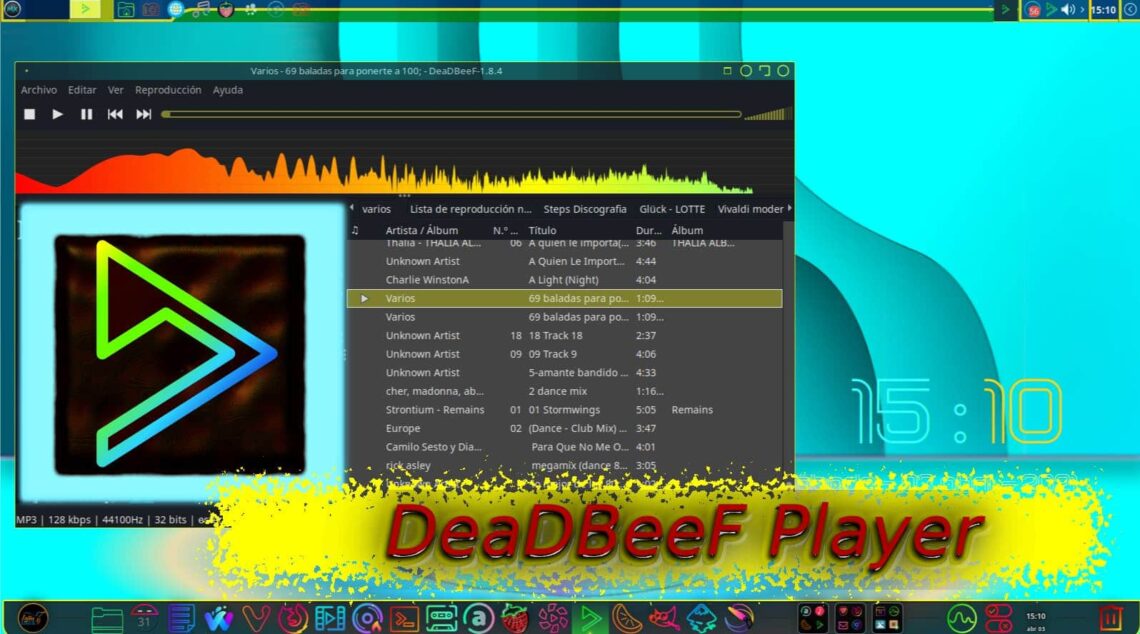 Deadbeef ¡El reproductor de música más  completo  y personalizable   en Linux!